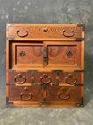 Antique Japanese Small Choba Tansu (Merchant Chest) Keyaki Early 20thC