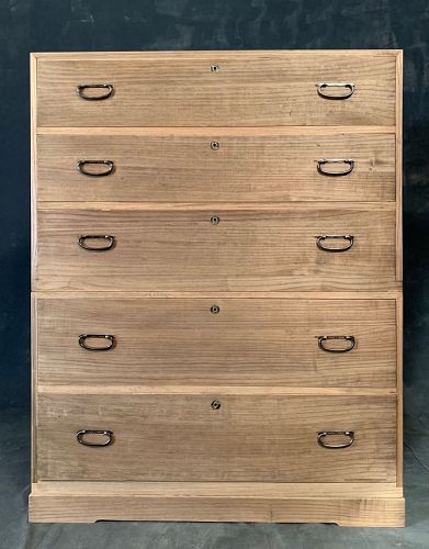 Japanese Furniture 2-Section Antique Tansu Chest