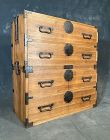 Antique Japanese Tansu Chest Kasane (Stacking 2 Section) Kiri Meiji