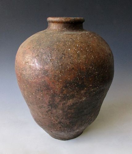 Japanese Antique Shigaraki Ware Jar,  Early Edo Period