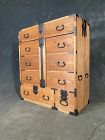 Antique Japanese Tansu Chest Kyushu Bodansu Kiri Meiji period