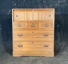 Japanese Tansu Chest 2 Section Mid Century Kiri (Showa Era)