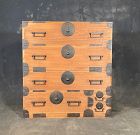 Antique Japanese Tansu Chest Kasane (Stacking 2 Section) Kiri Meiji