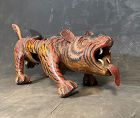 Antique Mexican Tiger Body Mask Folkart Parade Costume Early 20thC