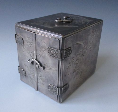 Japanese Antique Small Silver Kodansu Jewelry Box