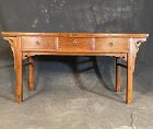 Antique Chinese Table 19th Century Jumu Scrolling Apron & Spandrels