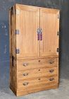 Antique Japanese Tansu Chest 2 Section Isho Biraki Kiri Early 20th C