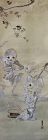 Japanese Scroll Painting of Skeletons Celebrating Obon