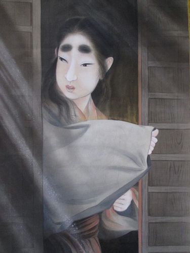 Japanese Scroll Painting of a Beautiful Woman Ghost