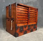 Rare Antique Japanese Choba Tansu (Merchant Chest) Keyaki Edo Era