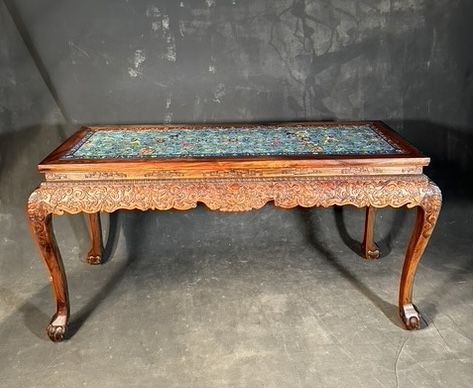 Antique Huanghuali Cloisonne Chinese Altar Table Republic Period