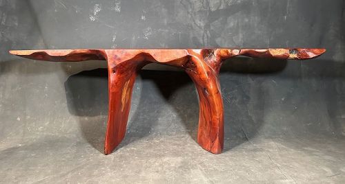 7.5’ Long Natural Form Live Edge Hall Hardwood Table