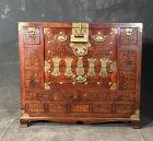 Antique Korean Bandaji Ash & Red Pine Bedding Chest