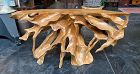 Contemporary Natural Root Wood Console Table