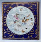 Chinese Antique Porcelain Tile with Celestial Maidens