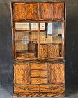 Antique Japanese Cha Tansu 2 Section Persimmon Taisho