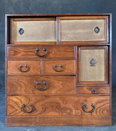 Antique Japanese Ko Tansu Mulberry Meiji Era