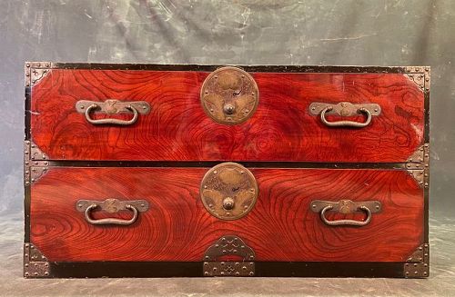 Antique Japanese  Tansu Lacquered Furniture