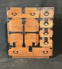 Antique Japanese Merchant Chest Choba Tansu Kiri Edo