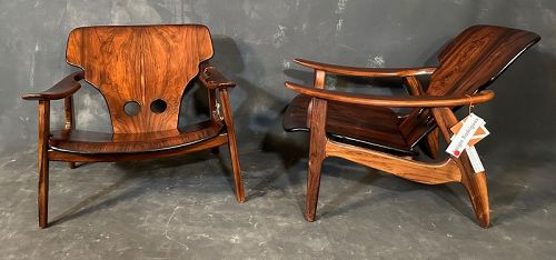 Sergio Rodrigues Pair of Diz Armchairs