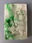 Chinese Nephrite Jade Pendant with Boy and Fish