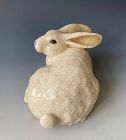 Japanese Antique Rabbit, Crackle Glaze