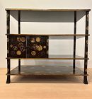 Edo Period Japanese Lacquer 4-tired Open Shelf chest Tokugawa