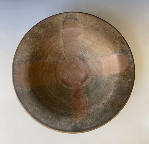 Antique Japanese Bizen Ware Large Plate