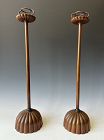 Pair of Antique Japanese Copper Candlesticks