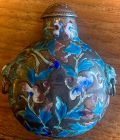 Chinese Antique Silver and Enamel Snuff Bottle