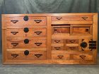 Antique Japanese Large Tansu Chest Merchant Choba Keyaki Meiji