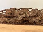 Antique Japanese Edo Period Dragon Temple Carving