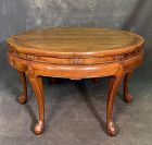 Antique Demilune Table Pair Chinese 19th C Jumu Wood