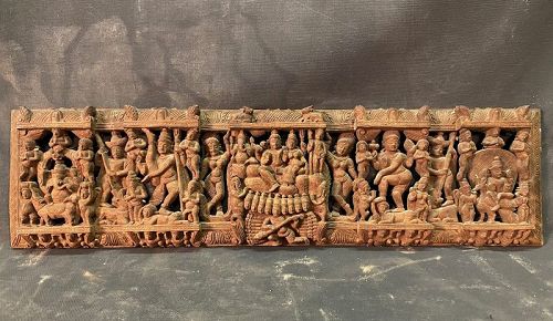 Antique Indian Architectural Fragment Hardwood 18th-19th C