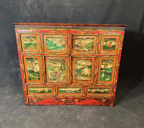 Antique Tibetan Storage Cabinet 19th C