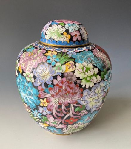 Chinese Antique Cloisonne Ginger Jar