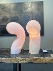 Pair Glass Italian Ghost Lamps by Gino Vistosi