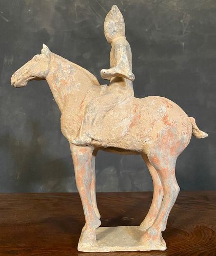 Ancient China Tomb Pottery 5th Century Terra Cotta Horse & Rider