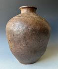 Edo 18th C. Japanese Shigaraki Jar