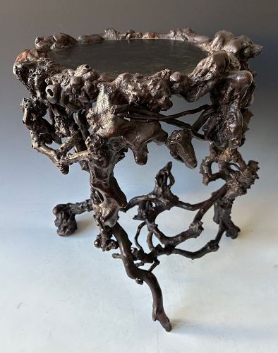 Antique Japanese Wisteria Side Table