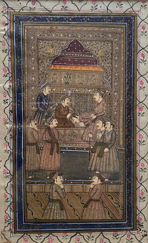 Indian Miniature Painting of Noblemen