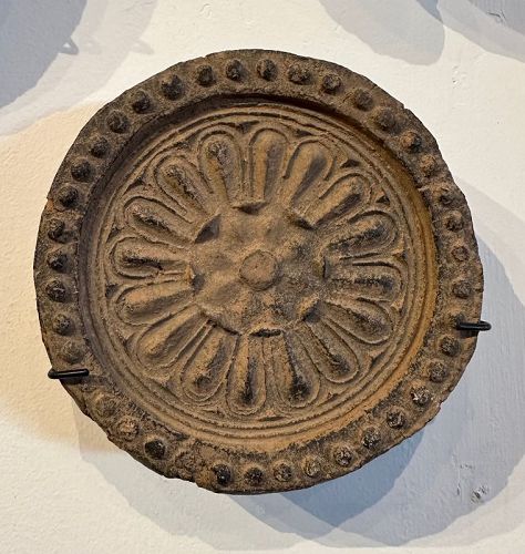 Antique Korean 16th Century Lotus Roof Tile