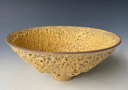 Yellow Ceramic Bowl by James Lovera
