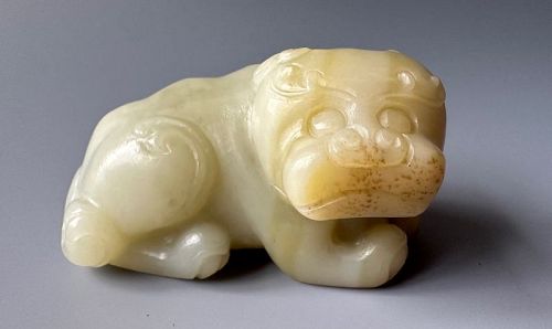 Chinese Carved Jade Foo Dog