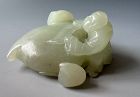 Chinese Jade Toggle Boy with Peach