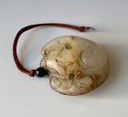 Antique Chinese White Jade Cats Toggle