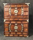 19th Century Korean Burl Wood Stacking Chest