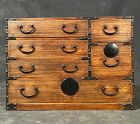Antique Japanese Tansu Chest Kotansu Kiri Meiji