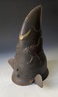 Rare Samurai Eboshi Kabuto Tiger Signed Munemitsu Edo Period