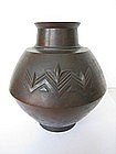 Japanese Deco Period Bronze Vase